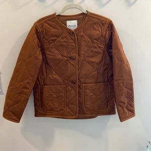 Madewell quilted jacket rust